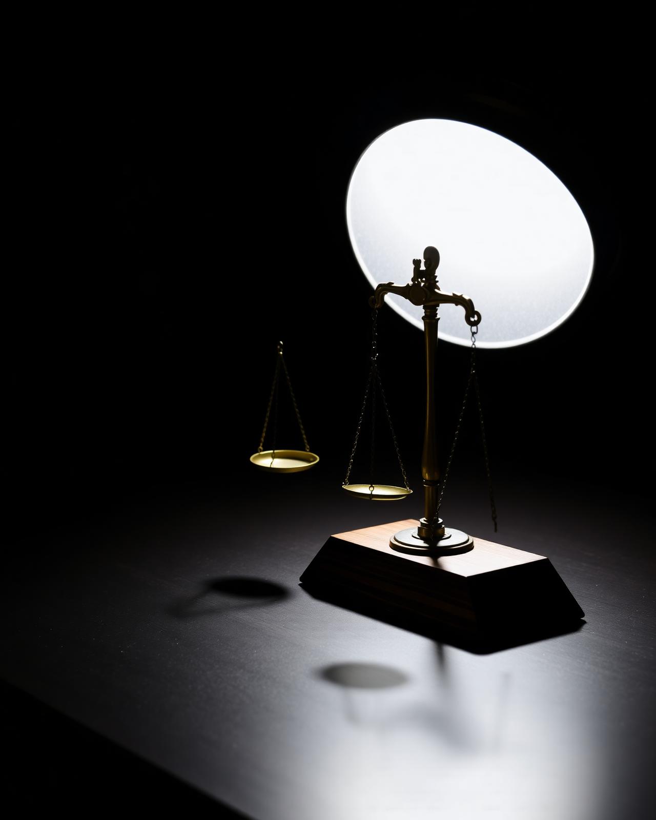 Brass scales of justice